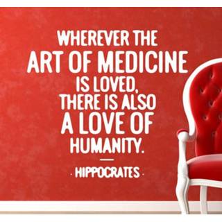 👉 Muursticker tekst Hippocrates Medicine