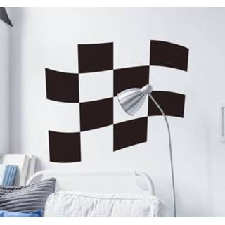 Muursticker rally race vlag