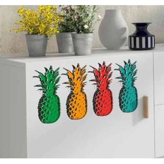 👉 Muursticker Pop Kunst Ananas