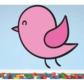 👉 Vogel sticker roze