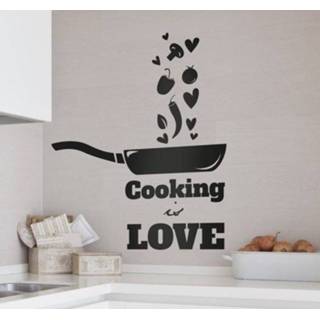 👉 Muursticker Cooking is Love