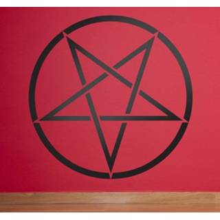 👉 Muursticker Omgekeerd Pentagram