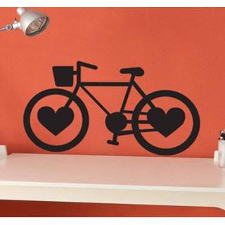 Fiets Sticker sport fietsen hartjes