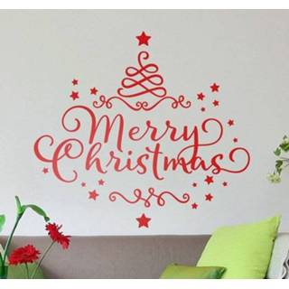 👉 Kerststicker Merry Christmas Kerst Sticker