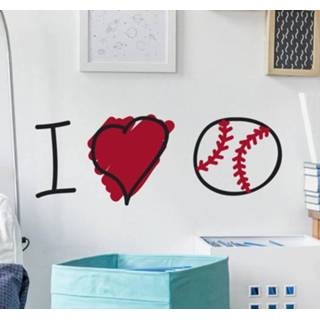 👉 Muursticker I love Baseball