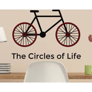 👉 Muursticker Fiets The Circles of Life