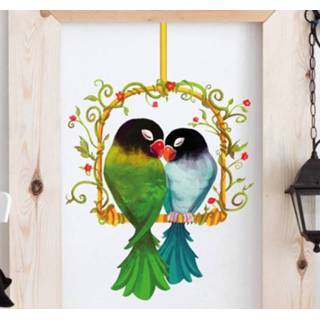👉 Muursticker verliefde vogels