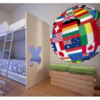 👉 Vlag Sticker Vlaggen Wereldbol