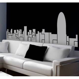 👉 Muursticker Skyline Barcelona