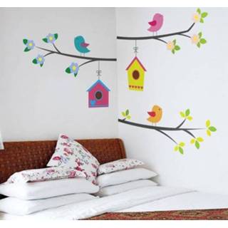 👉 Muursticker Vogel en Vogelhuis