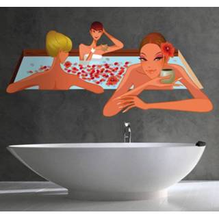 Sticker badkamer dames in jacuzzi vrouwen nl_A1719 Jacuzzi vrouwen Sticker badkamer dames in