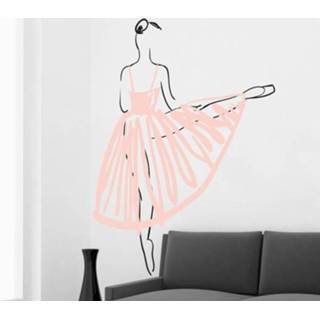 👉 Ballerina's roze Ballerina dans jurk sticker