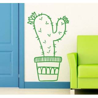 👉 Muursticker Silhouet Cactusplant