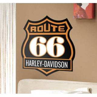 Muursticker Route 66 Harley Davidson