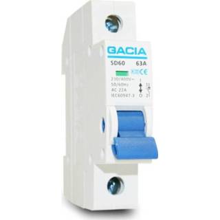 👉 GACIA SD60-125 lastschakelaar 1p 125A
