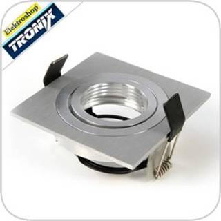 👉 Inbouwspot aluminium kantelbaar vierkant voor 50mm lamp 148-559