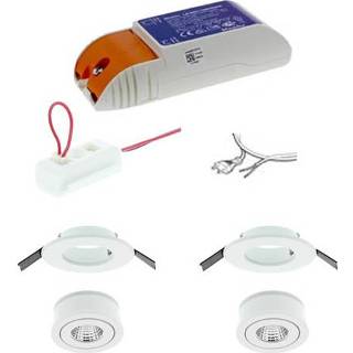 👉 Inbouwspot wit Badkamer LED set 2 VERONA 80mm Warm 3000K