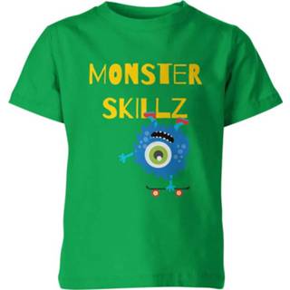 Monster Skulls Kid's T-Shirt - print groen donkergroen new 64000B-YM-1408653 Shirt print groen donkergroen Monster Skulls Kid's Green T-Shirt - 7-8 Years