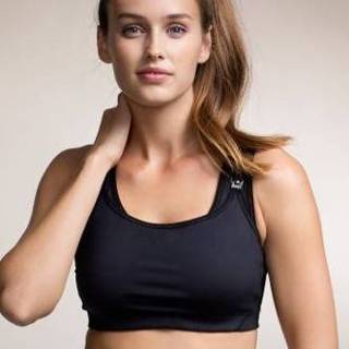 👉 Vrouwen zwart Boob Fast Food Sports Voedingsbeha * Gratis verzending