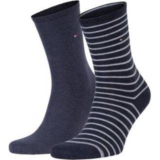 👉 Sock small vrouwen blauw Tommy Hilfiger Classic Stripe Socks 2 stuks * Gratis verzending