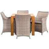 👉 Tuinset Teakhout#Wicker grijs Le Sud Campania Antibes - 5-delig