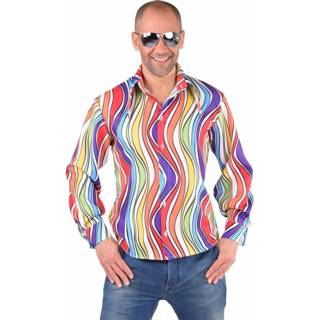 👉 Shirt multi 70's rainbow waves