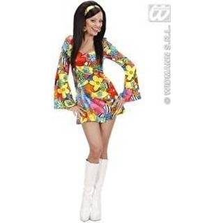 👉 Flower power jurk Multi Color Hippie jurkje
