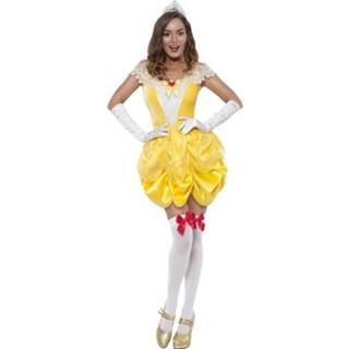 👉 Sexy belle jurkjes polyester geel met wit jurkje