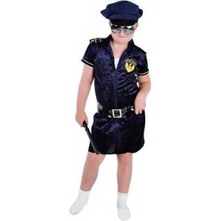 👉 Jurk blauw kinderen Politie jurkje kids