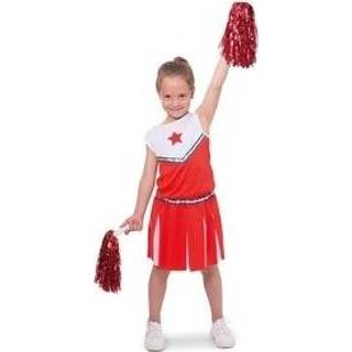 👉 Jurk rood meisjes Cheerleader jurkje