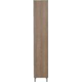 Badkamerkast grijs eiken Bruin#Grijs Milaan 1-deurs - grijs/donker 182x32x33 cm