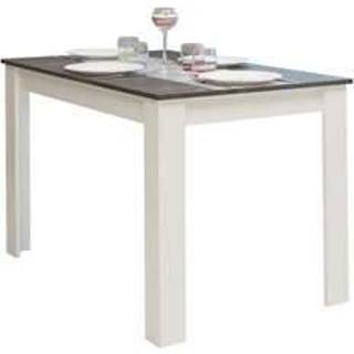 👉 Eettafel wit melamine Spaanplaat#MDF MDF#Spaanplaat grijs Symbiosis eetkamertafel Batsto - wit/betongrijs 73 Leen Bakker 3760037859152