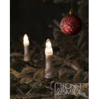 👉 Kerstboomverlichting witte groen kaarsen LED snoer 45 stuks buiten