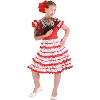 👉 Spaanse jurk rood wit Carmelita