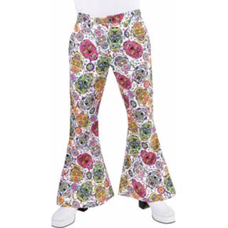 👉 Broek multicolor mannen Disco mexican skulls heren