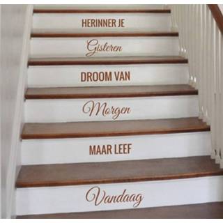 👉 Trapsticker Nederlandse tekst herinner droom leef trap sticker