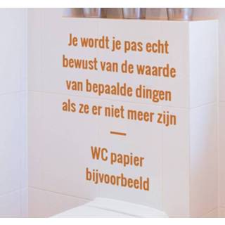 👉 Muursticker Waarde van Dingen WC