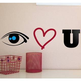 Muursticker Eye Hart U