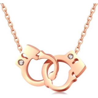 👉 Hanger rosegoud vrouwen rosé Cilla Jewels ketting Handcuff Pendant