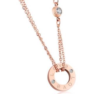 👉 Hanger rosegoud vrouwen rosé Cilla Jewels ketting Love Pendant