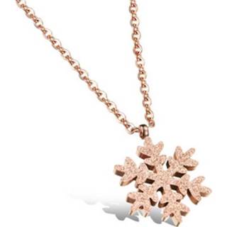 👉 Hanger rosegoud vrouwen rosé Cilla Jewels ketting Snowflake Pendant