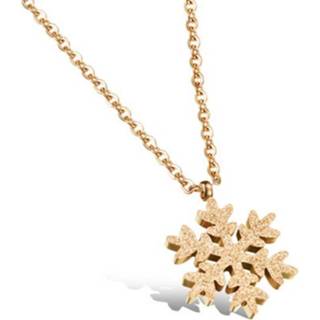 👉 Hanger goud vrouwen Cilla Jewels ketting Snowflake Pendant