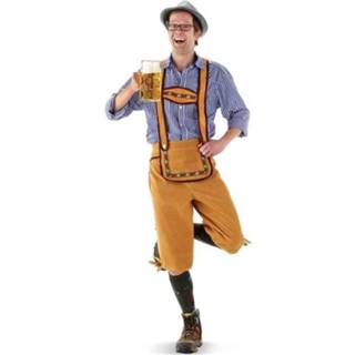 👉 Immitatie suede lichtbruin Tirolerbroek easy