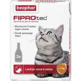 👉 Beaphar FiproTec Spot-On Kat - 3 pipetten 8711231108107