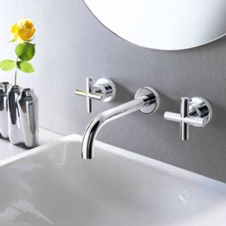Hotbath Wastafelkraan Chap 3 gats inbouw RVS Look HTBC005GN Wastafelkraan RVS Hotbath Chap 3 gats inbouw Look 8718924072127