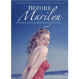 👉 Boek blauw Before Marilyn: The Blue Book Modelling Years Marilyn Monroe Hardcover - Astrid Franse en Michelle Morgan