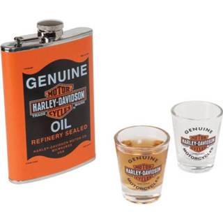 👉 Harley-Davidson Oil Can Flask & Shot Glass Set