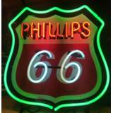 👉 Bord Phillips 66 Neon Verlichting Met 48 x 50 cm