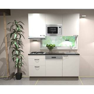 👉 Keukenblok wit hoogglans 180 cm incl inbouw aparatuur RAI-5420