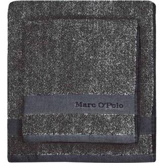 👉 Katoen handdoek blauw Marc O'Polo Melange Navy & Silver-Handdoek (50 x 100 cm) 8715944446877